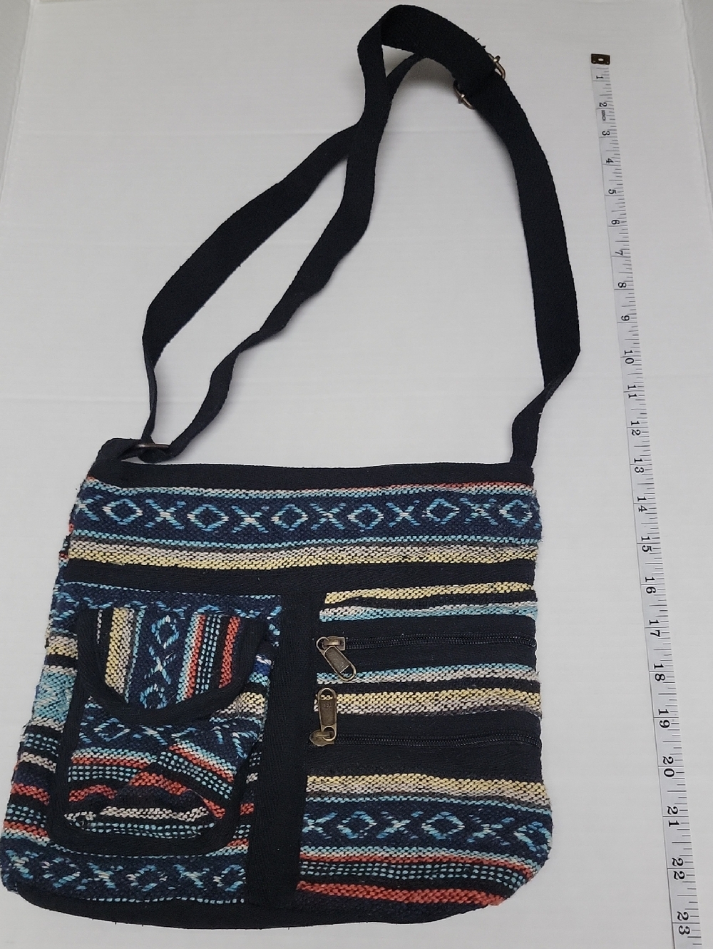 Boho Stripe Crossbody Bag Multicolor